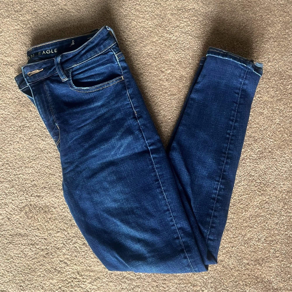 American Eagle Dark Wash High Rise Jeggings